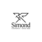 Logo s nápisem Simond, stylizovaným křídlem a cepínem